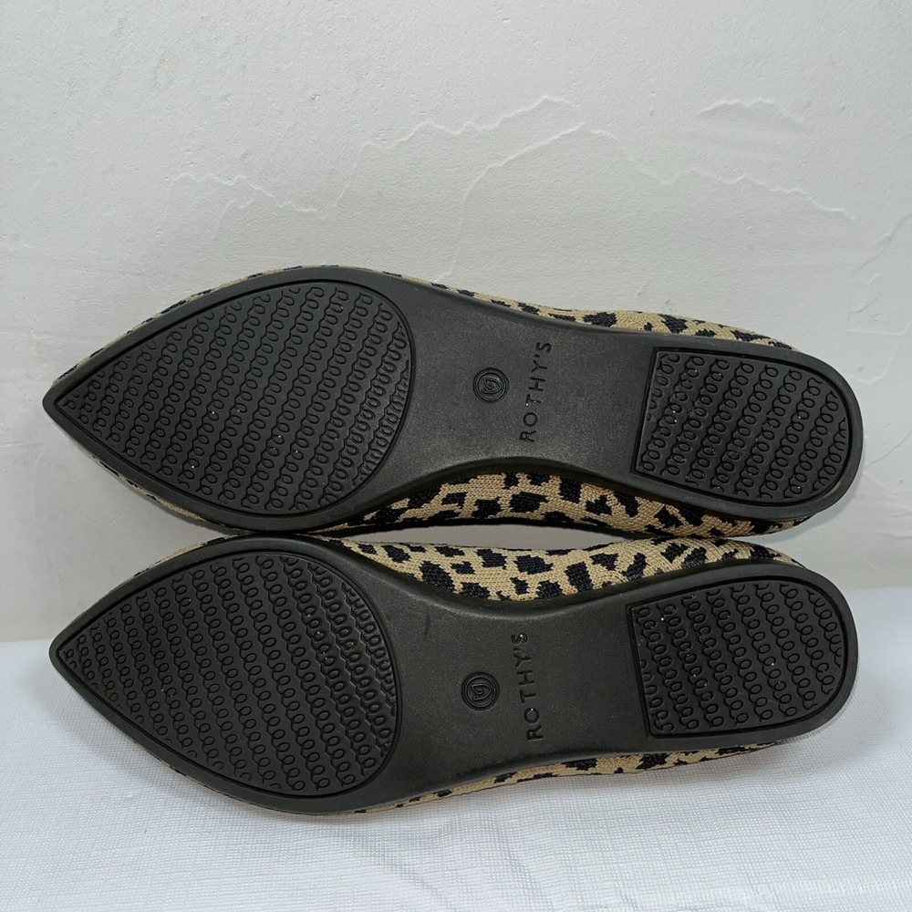 Rothys Women's The Point Leopard Print Retired Ballet Flats Comfort Shoes Sz 5.5 - Picture 9 of 15